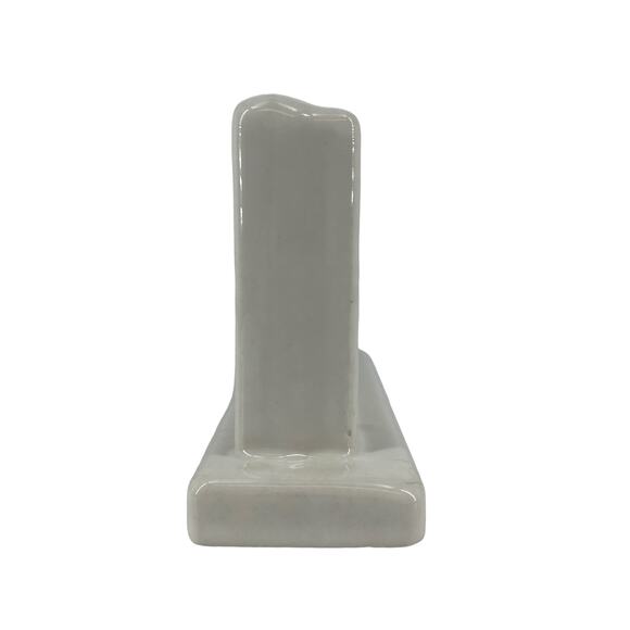 Vintage Ceramic 6-Slot Toothbrush and Cup Holder Wall Mount Antique Bath Reno - Picture 12 of 15